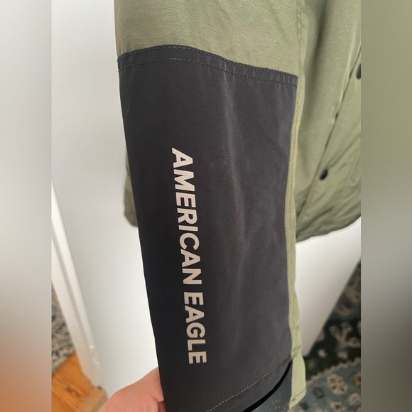 NEW American Eagle All Weather Parka Men’s Jacket Size L Green & Black - Picture 2 of 3